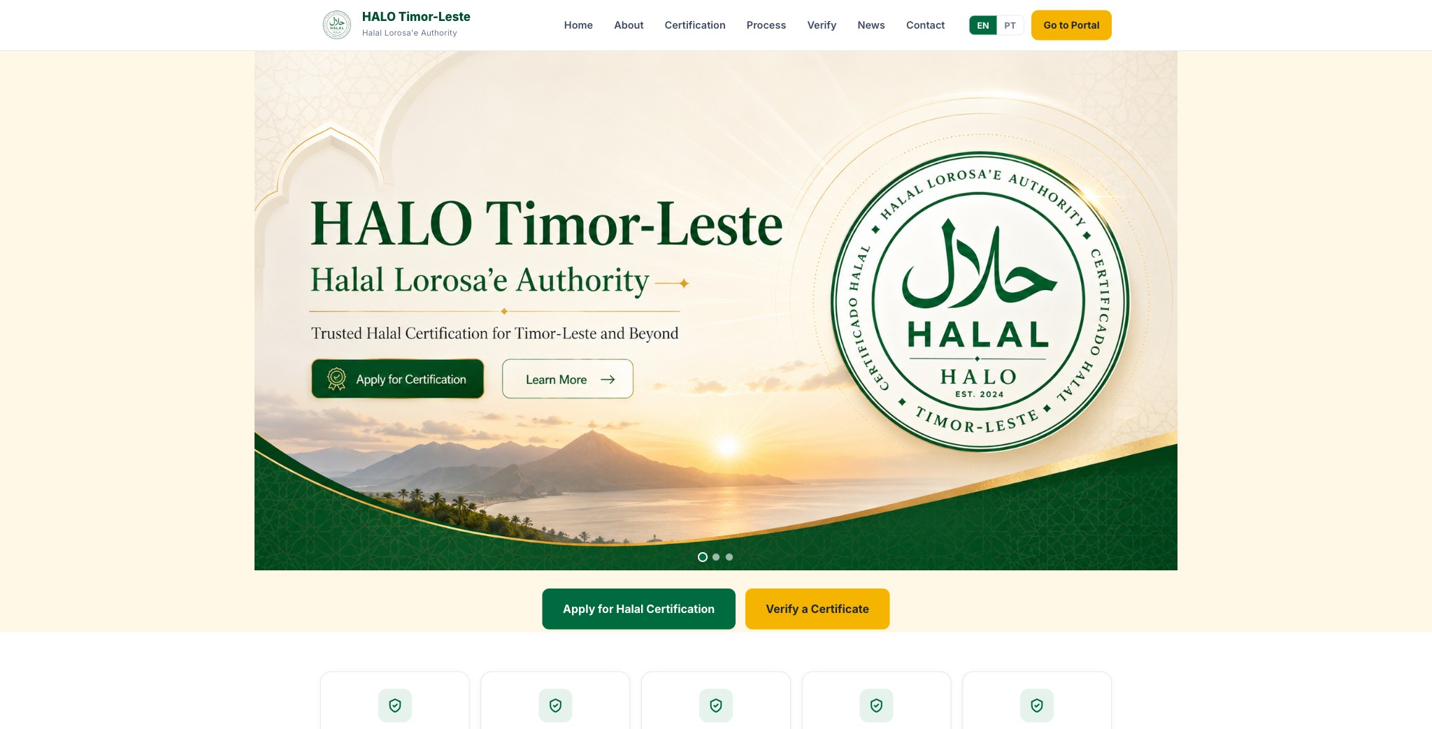 Open the HALO Timor-Leste website