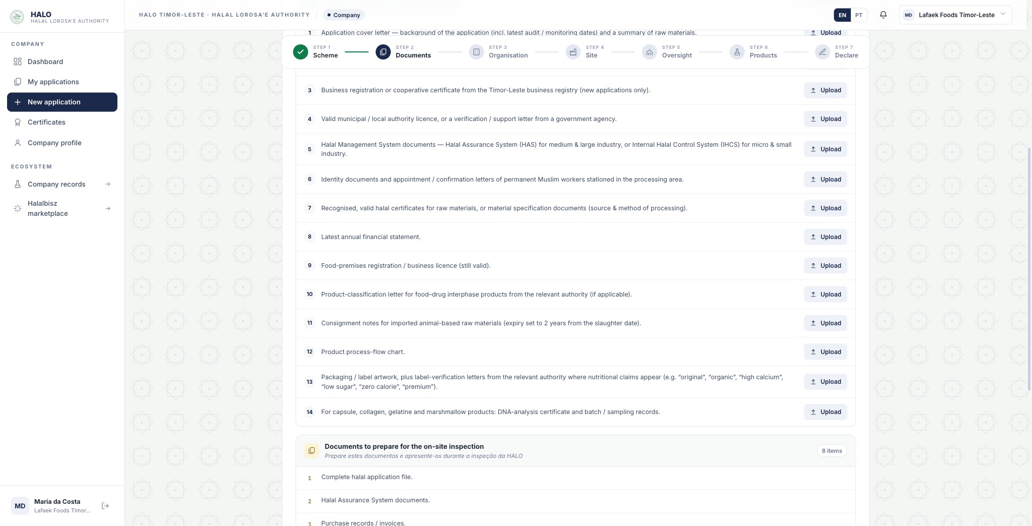 Review the required documents