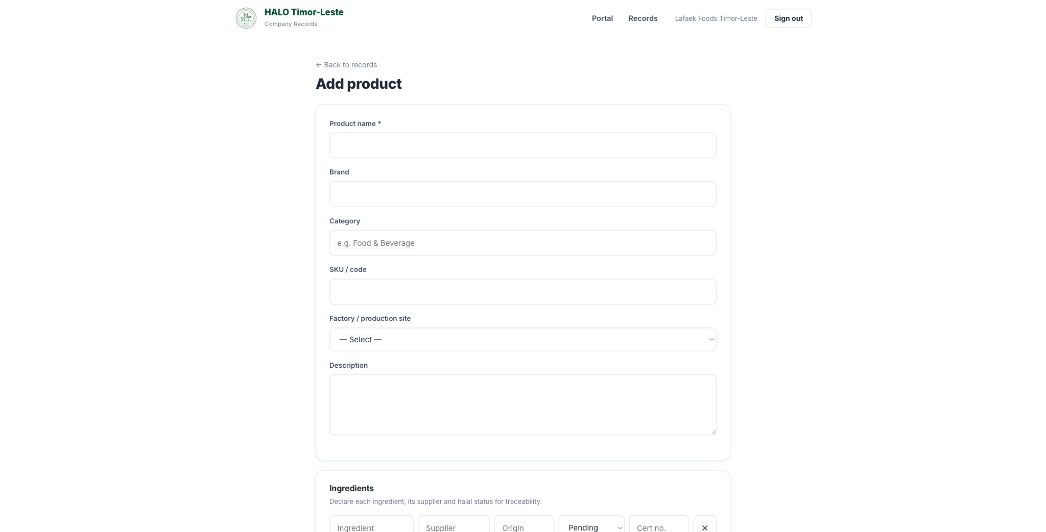 Add a product & link its certificate